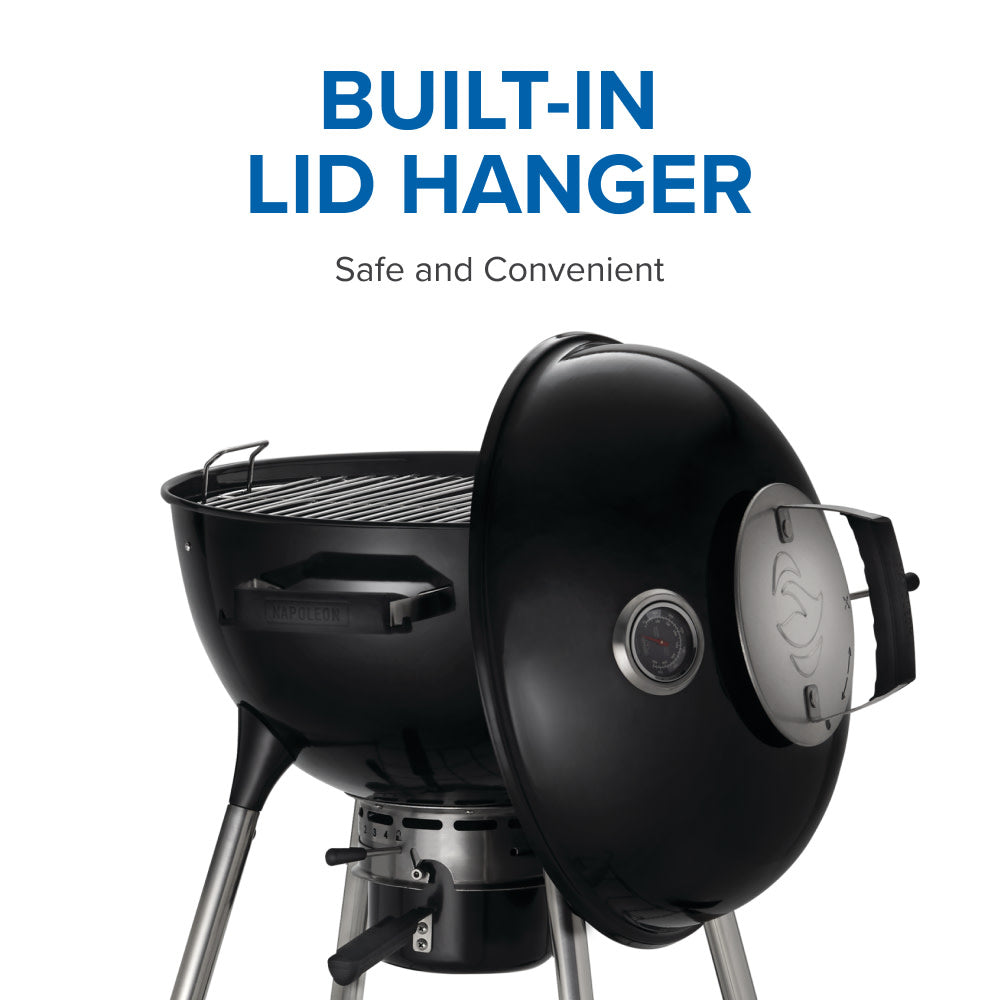 Napoleon NK18K-LEG-3 black charcoal grill – manufacturer product view 7