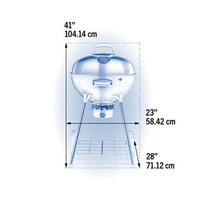 Napoleon NK22K-LEG-3 black charcoal grill – manufacturer product view 2