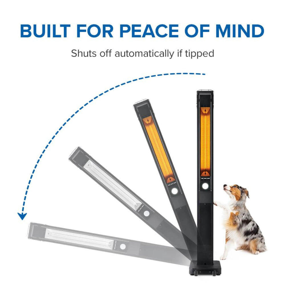 Napoleon NEOFV80IH Phantom Freestanding 1500W Electric Infrared Patio Heater - Auto Shut Off - Detail