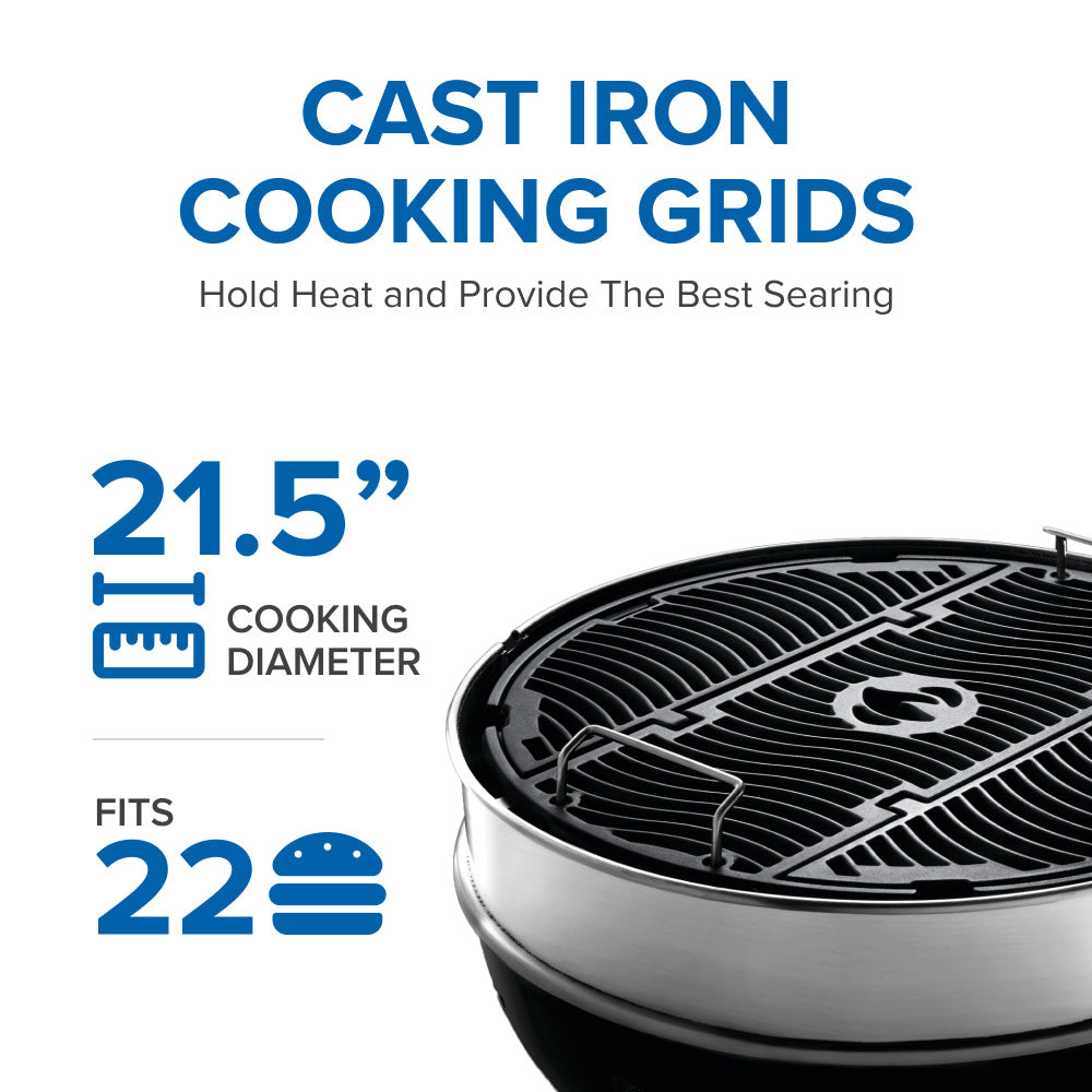 Napoleon PRO22K-CART-3 black charcoal grill – manufacturer product view 2