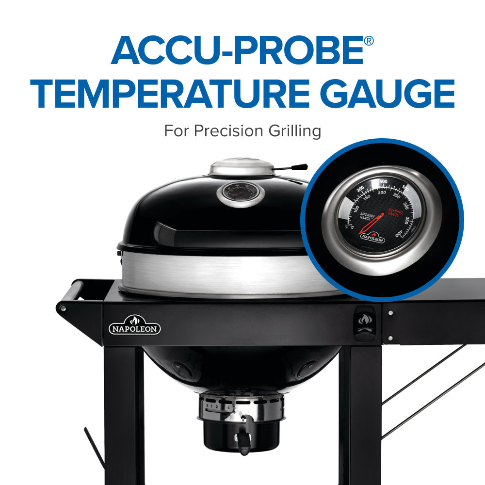 Napoleon PRO22K-CART-3 black charcoal grill – manufacturer product view 4