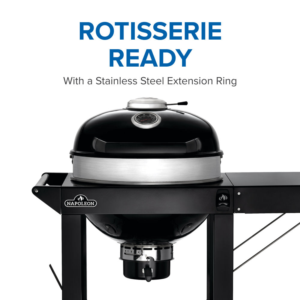 Napoleon PRO22K-CART-3 black charcoal grill – manufacturer product view 6