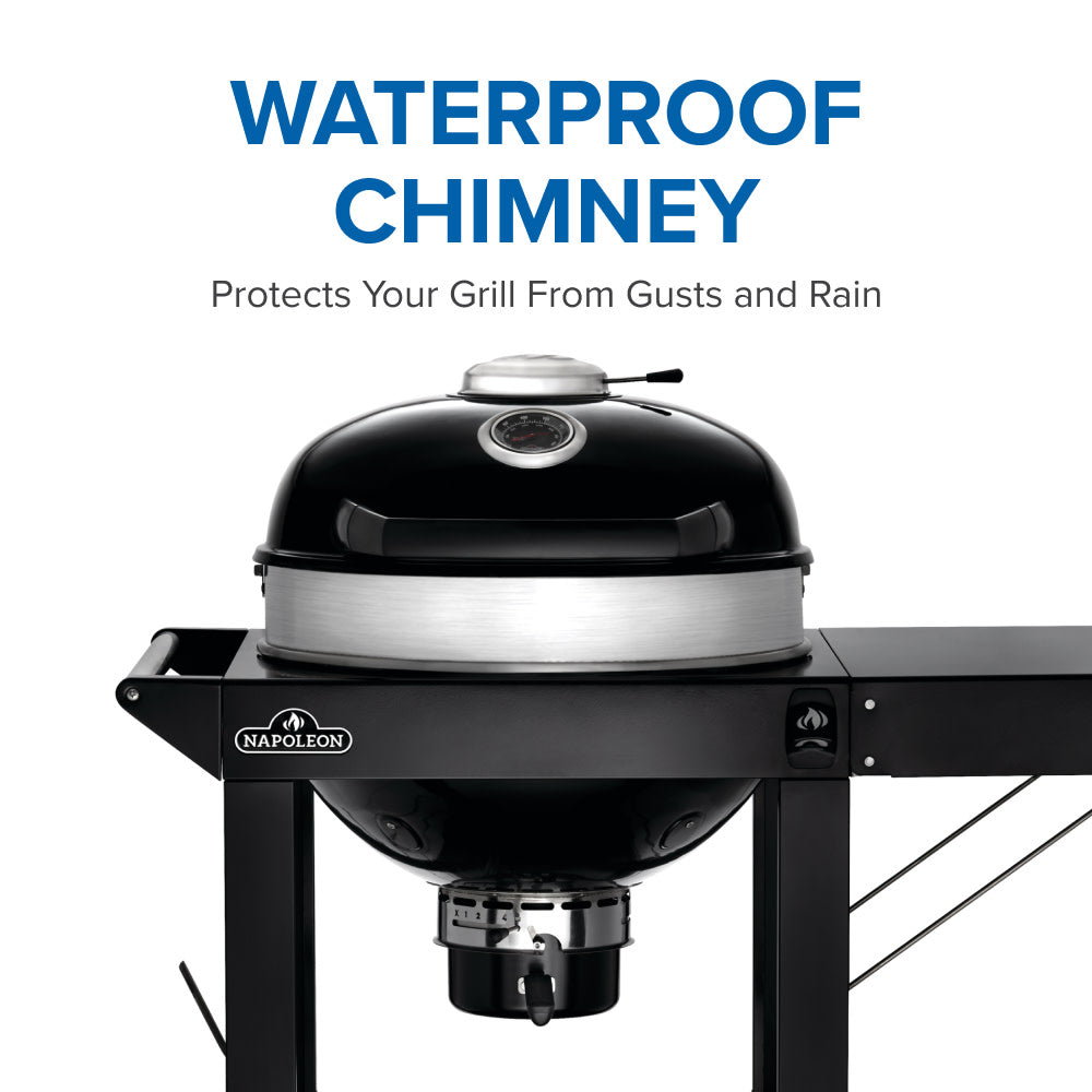 Napoleon PRO22K-CART-3 black charcoal grill – manufacturer product view 7