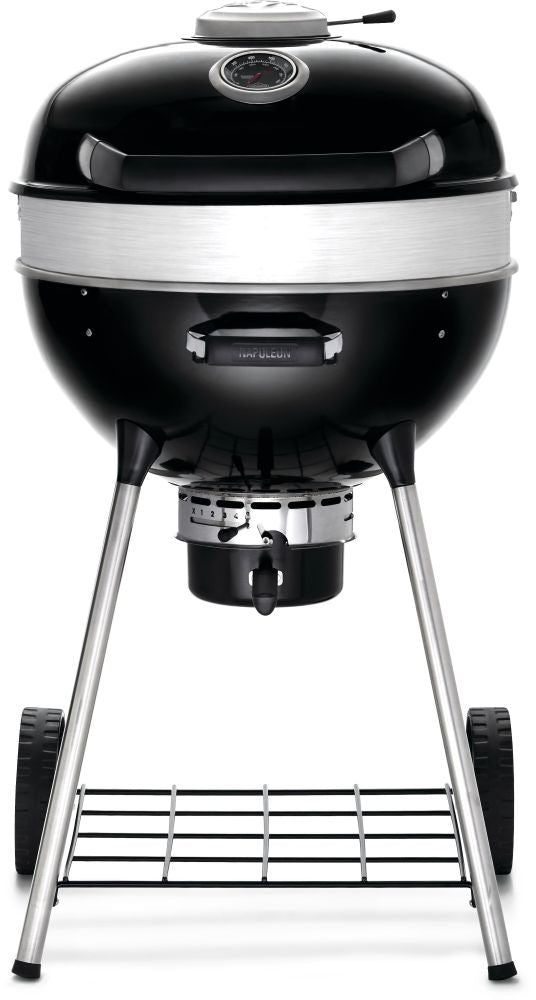 Napoleon PRO22K-LEG-3 black charcoal grill – front view