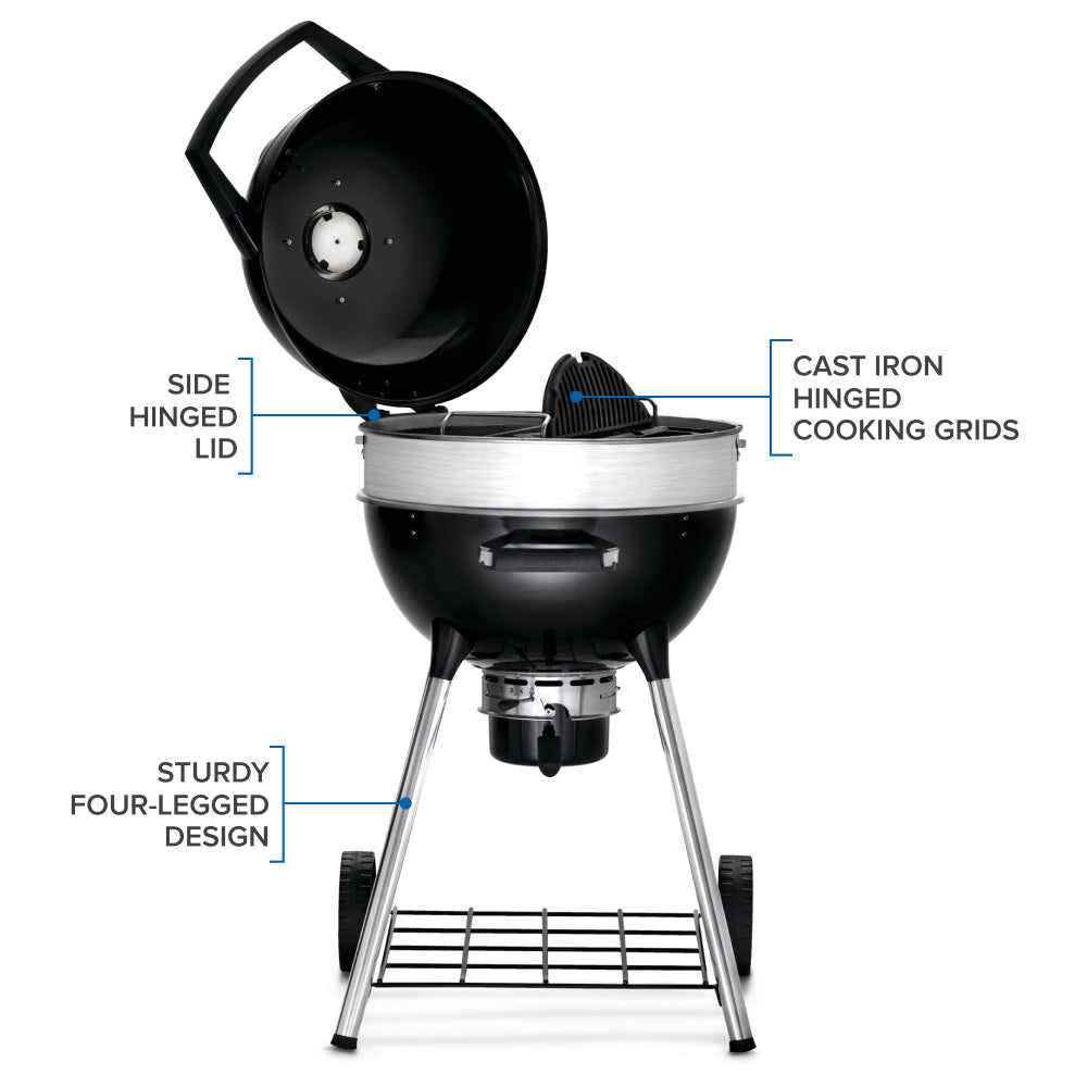 Napoleon PRO22K-LEG-3 black charcoal grill – manufacturer product view 11