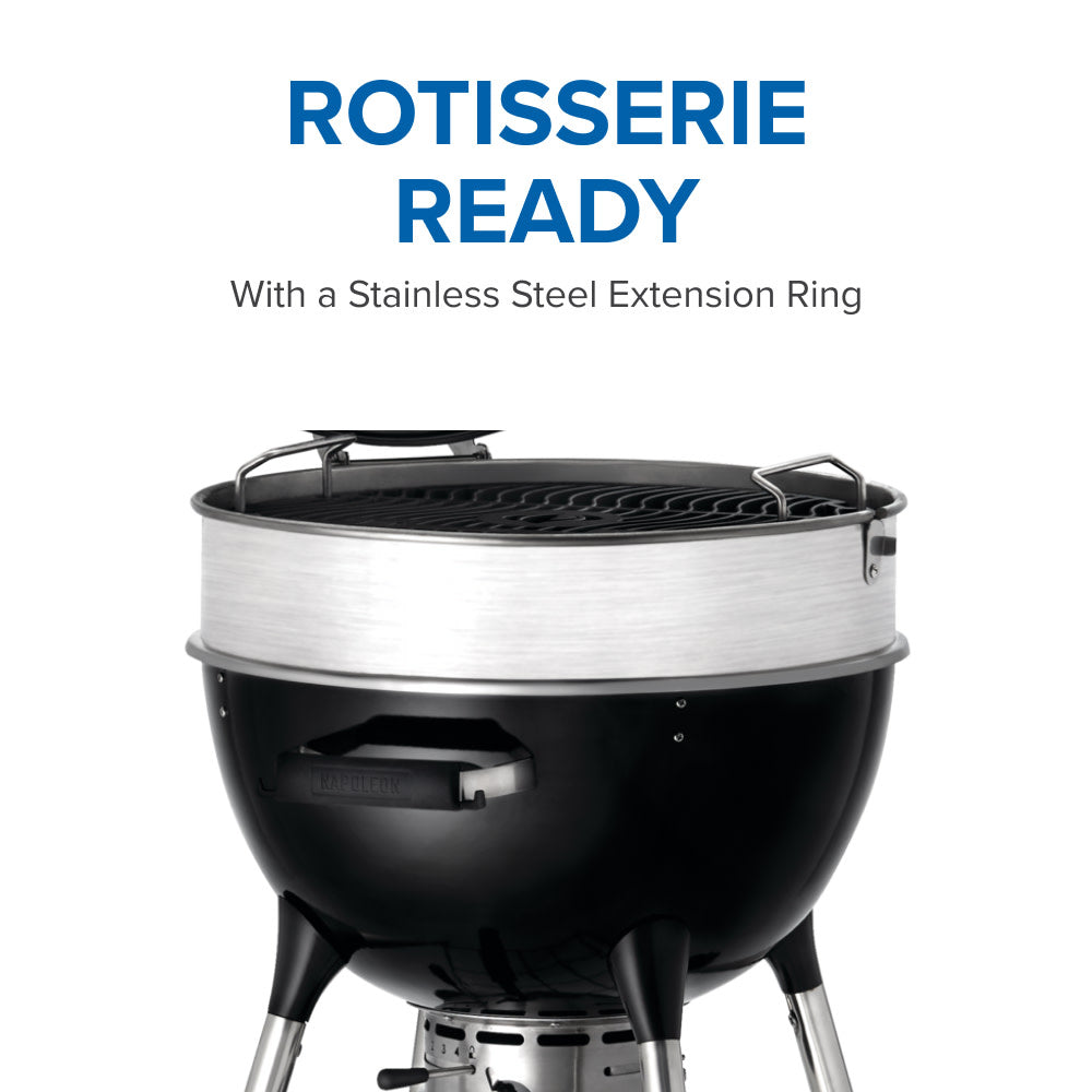 Napoleon PRO22K-LEG-3 black charcoal grill – manufacturer product view 6