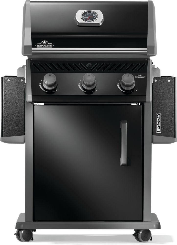 Napoleon Rogue 425 Propane Gas Grill Black R425PK-2 shelves down