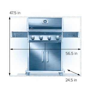 Napoleon Rogue 525 gas grill dimensions