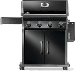 Napoleon Rogue 525 gas grill with folding shelves down