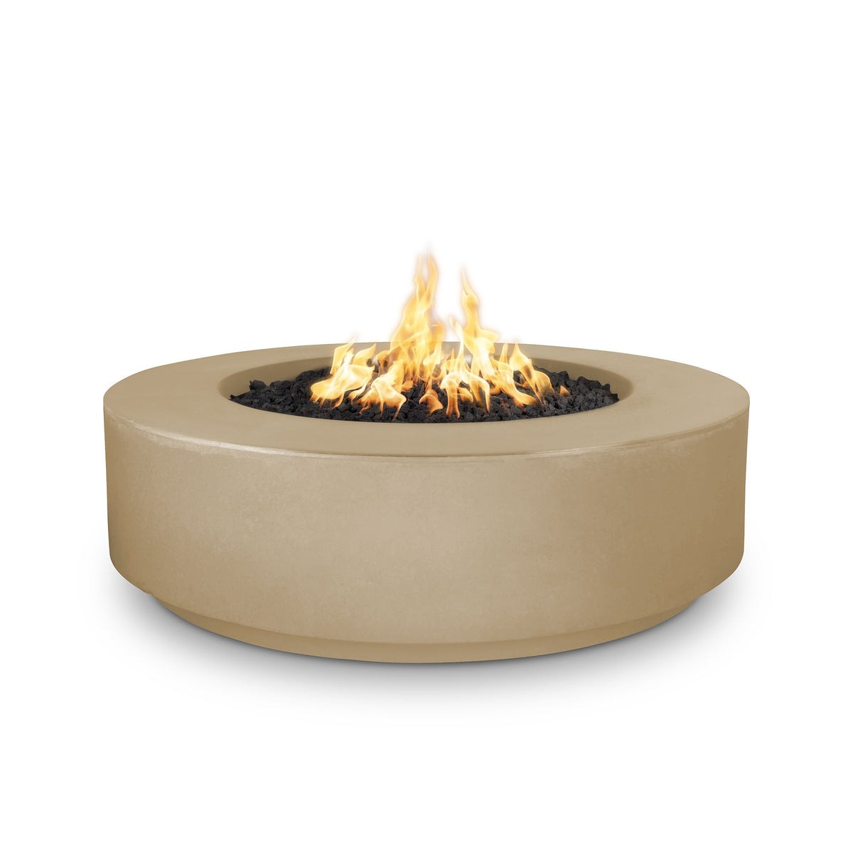 The Outdoor Plus Florence GFRC Fire Pit - 42 inch - Brown