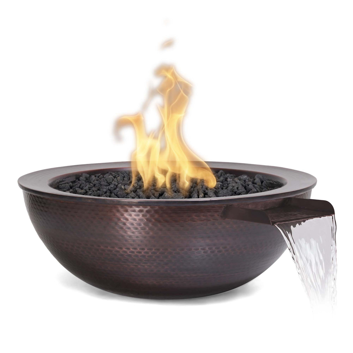 The Outdoor Plus Sedona Fire & Water Bowl - Copper Hammered