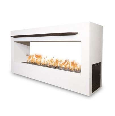 The Outdoor Plus Williams ready to finish gas fireplace with an integrated water scupper