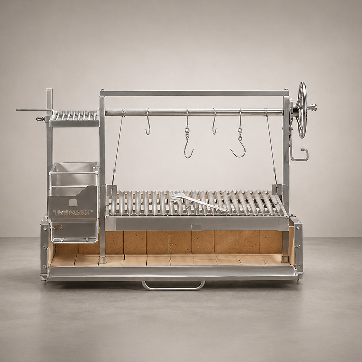 Tagwood BBQ05SS Built-In Santa Maria Argentine Gaucho Grill