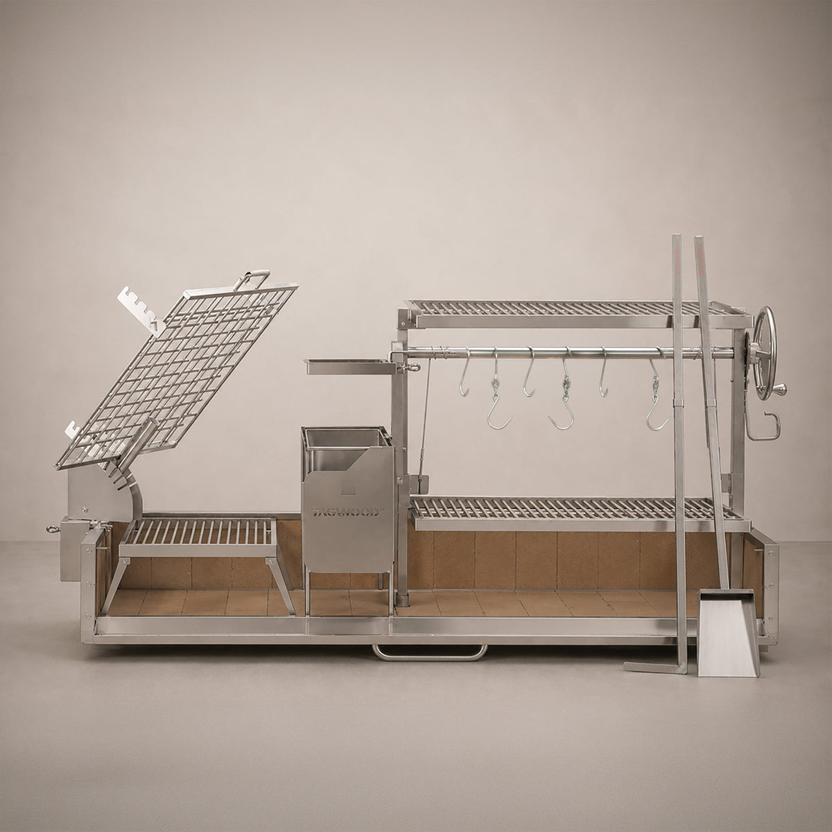 Tagwood BBQ BBQ28SS Built-In Argentine Grill – 304 Stainless Steel